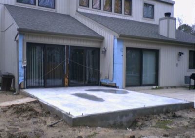 A house undergoing new construction under a home improvement project