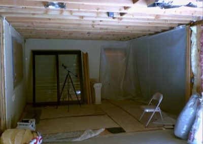 a view of the interior of a room under construction