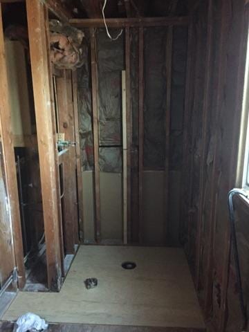 view of shower stand before construction