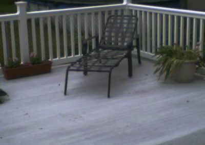 view of the chair at the deck