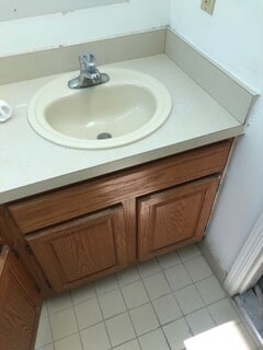 front view of the sink after renovation